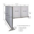 thumbnail image 2 of GOF L-shaped Freestanding Office Partition, Room Divider, Privacy Screen, Workstation Cubicle (90”D x 126"W x 60”H), 2 of 12