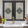thumbnail image 2 of Retro Flowers Window Privacy Film, Boho Ethnic Retro Abstract Florals Grid Static Cling UV Sun Blocking Tint Film Heat Control Windows Films for Bedroom Bathroom, Window Stickers 17.7"x39.3", 2 of 7