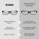 thumbnail image 4 of Gafas de lectura Clic Nashi, plegables, blandas, negras, 3,5x, 4 of 7