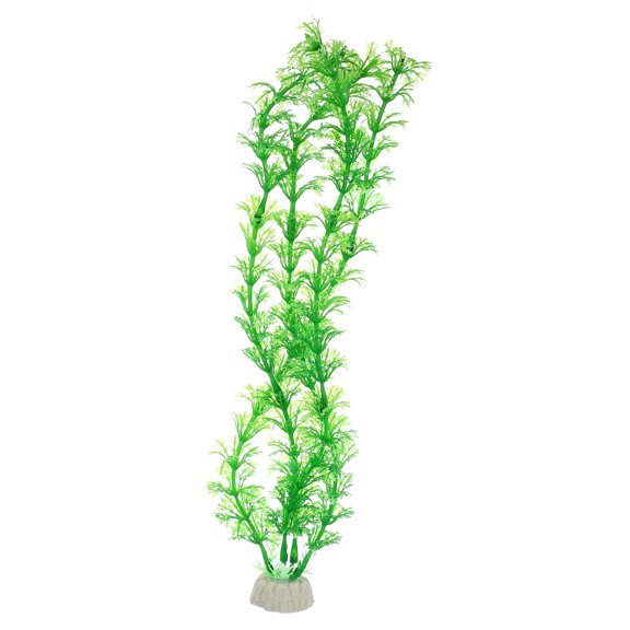Unique Bargains 1 Pcs Aquarium Plants Decorations Artificial Aquatic Plant Green 11.81"