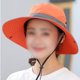thumbnail image 4 of Sombrero para el sol con cola de caballo para mujer, protección UV, malla plegable, sombrero de pesca para playa de ala ancha, 4 of 5