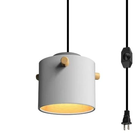 

Kiven Pendant Light Equipped with Dimmable Lighting Cord（15ft） Modern Minimalist Macarons Creativity Hanging Mounted Pendant Light B Style(White) - 1 Pack