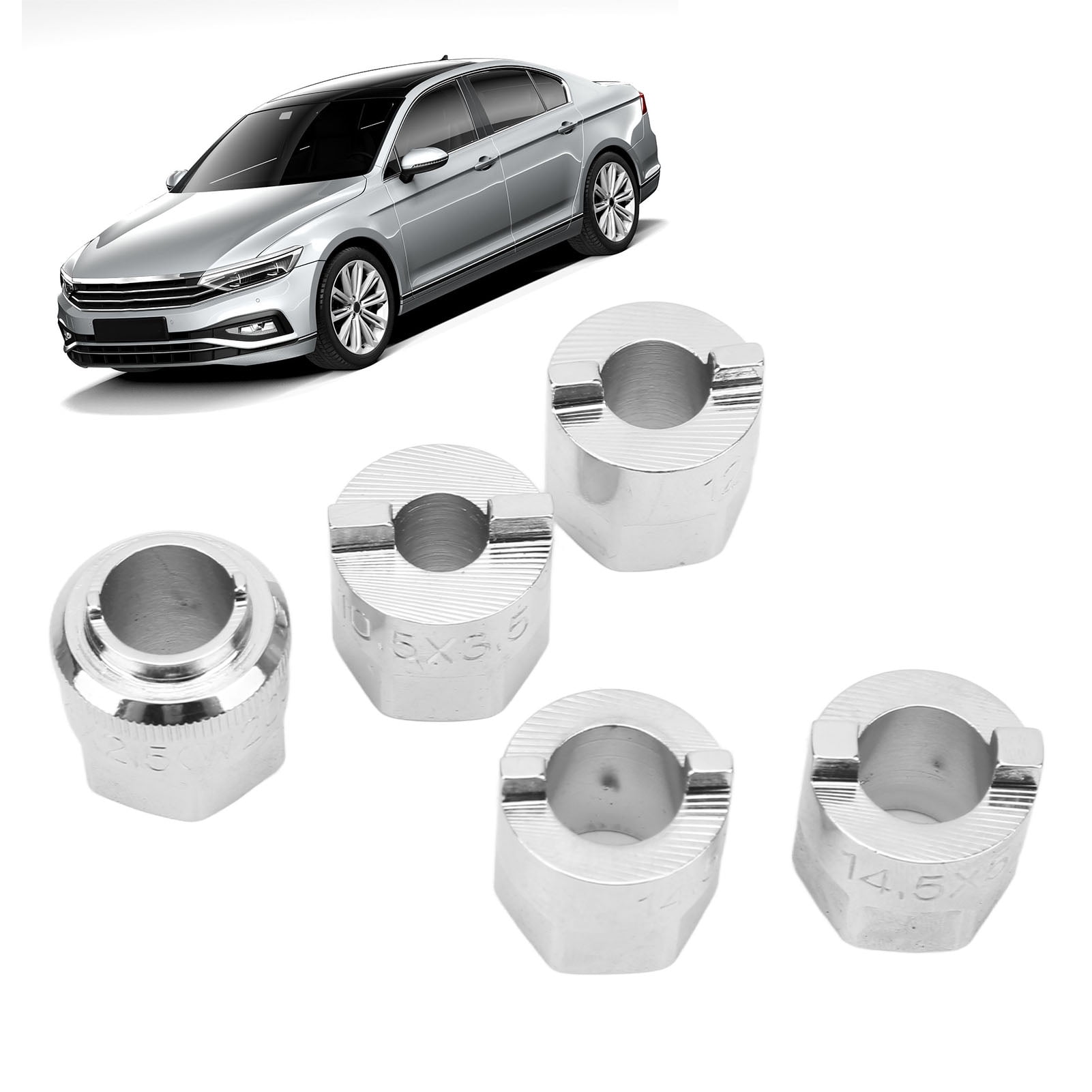 Kit De 5 Douilles Pour écrous De Jambe De Force - Outil De Réparation Amortisseur Avant, Différentes Tailles Pour Voitures - 5