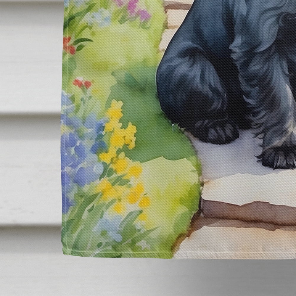 Scottish Terrier Spring Path House Flag 28 in x 40 in