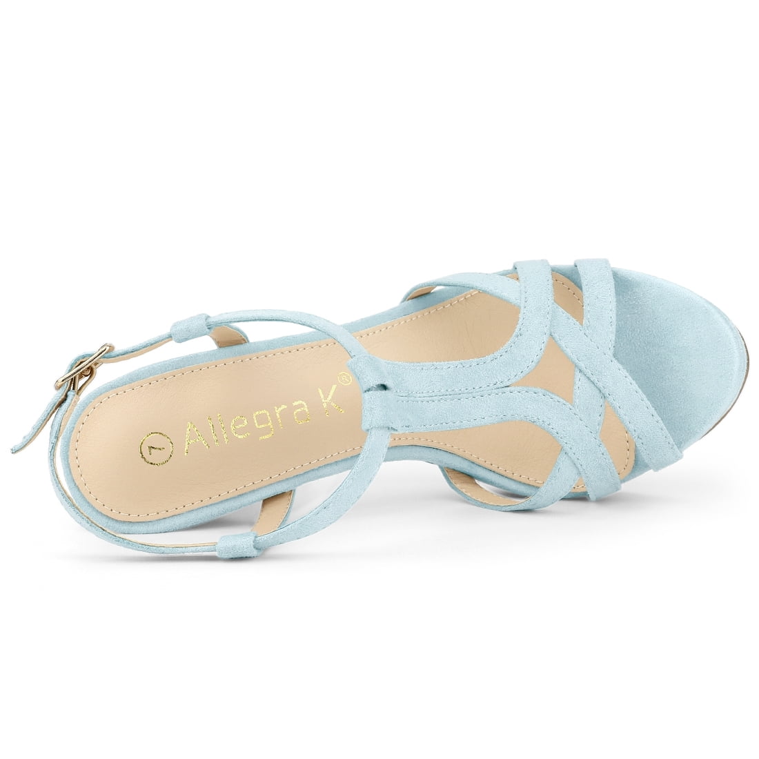 DARING DIVA Women's Slingback Stiletto Heel Sandals Sky Blue US 8/UK 6/EU 39