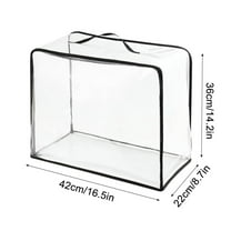 Extra Large Visual Storage Bag - Foldable Organizer with Reinforced Handles for Clothes Blankets Space Saving Travel Moving Essential(Clear-XXL)