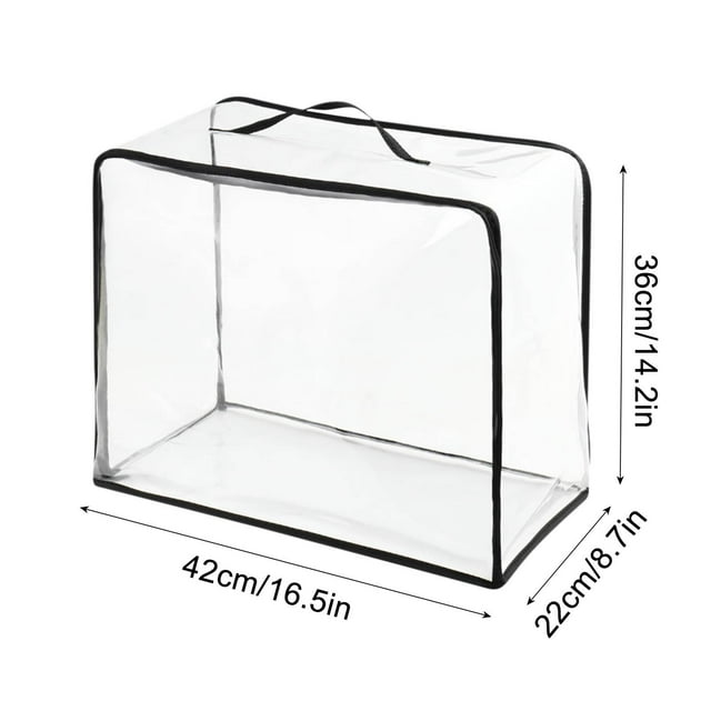 YangZhou Clearance Clear Zippered Storage Bags for Sweaters, Sheets, Pillows & Clothes - PVC Plastic Organizer Bags with Label Pockets for Closet & Linen Storage
