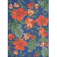 thumbnail image 2 of Stunning Transitional 9' x 12' Blue and Red Polypropylene Outdoor Area Rug, 2 of 6