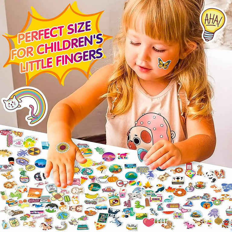  LIFEBE 600 PCS Mini Stickers, Adorable Small Stickers for  Adults Kids,Waterproof Tiny Stickers for Water Bottle Scrapbook Phone Case  (24 Sheets Set）
