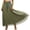 A01 Army Green, variant on Mifsaly Striped Chiffon Skirts for Women Elastic Waist Long Flowy Summer Skirt Lightweight Casual Vacation Clothes S