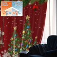 thumbnail image 5 of Red Gnomes Christmas Blackout Curtains for Bedroom/Living Room, Pinch Pleated Black Out Curtains, Xmas Tree Balls Snowflake Room Darkening Window Drapes with Hooks 2 Panels, 39"x70", 5 of 8