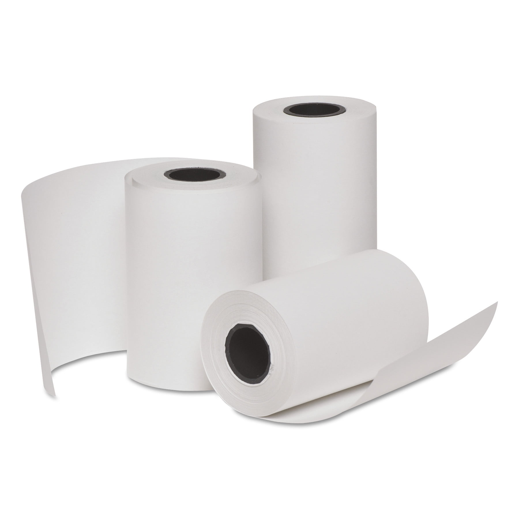 Universal Deluxe Carbonless Paper Rolls, 2.25" x 85 ft, White, 10/Pack