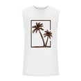 thumbnail image 4 of Njagoc3 Mens Sleeveless Retro Palm Tree Tank, Classic Fit, Soft Poly - Cotton Blend, Summer Casual & Streetwear Vest, 4 of 6