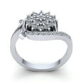 thumbnail image 3 of Natural 0.75ct Round Cut Diamond Ladies Bridal Cluster Engagement Fancy Ring Solid 18K Rose, White or Yellow Gold G SI1, 3 of 3
