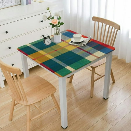 

ONETECH Checkered Tabletop Collection Machine Washable Tablecloth Summer Check 46*46