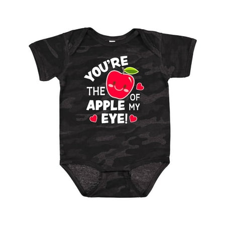

Inktastic Youre the Apple of My Eye Valentine Pun with Cute Apple Gift Baby Boy or Baby Girl Bodysuit