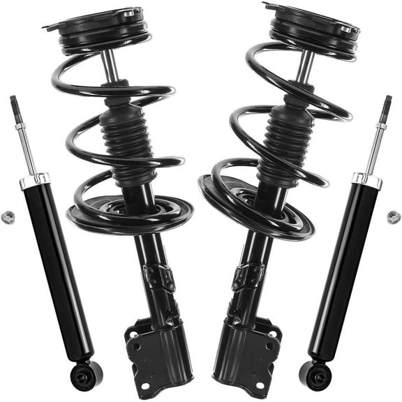 Detroit Axle - Struts Shocks for 2014-2018 Nissan Murano 2 Front Struts with Coil Spring 2 Rear Shock Absorbers 2015 2016 2017 Replacement Suspension Kit