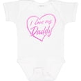 thumbnail image 3 of Inktastic I Love My Daddy in Pink Chalk Heart Boys or Girls Baby Bodysuit, 3 of 5