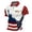 #01 Red, variant on America 250 Shirts for Men Usa Flag Print Color Block Short Sleeve Collared Button-Down Polo Shirt United States Big and Tall Regular Fit Daily Wear Shirts, Deep Red, #01 Deep Red