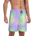 thumbnail image 6 of Mens Pajama Shorts, Multicolored Shiny fishscale Sleep Shorts Men Pajama Bottoms Lounge PJ Shorts with Pockets, 6 of 6