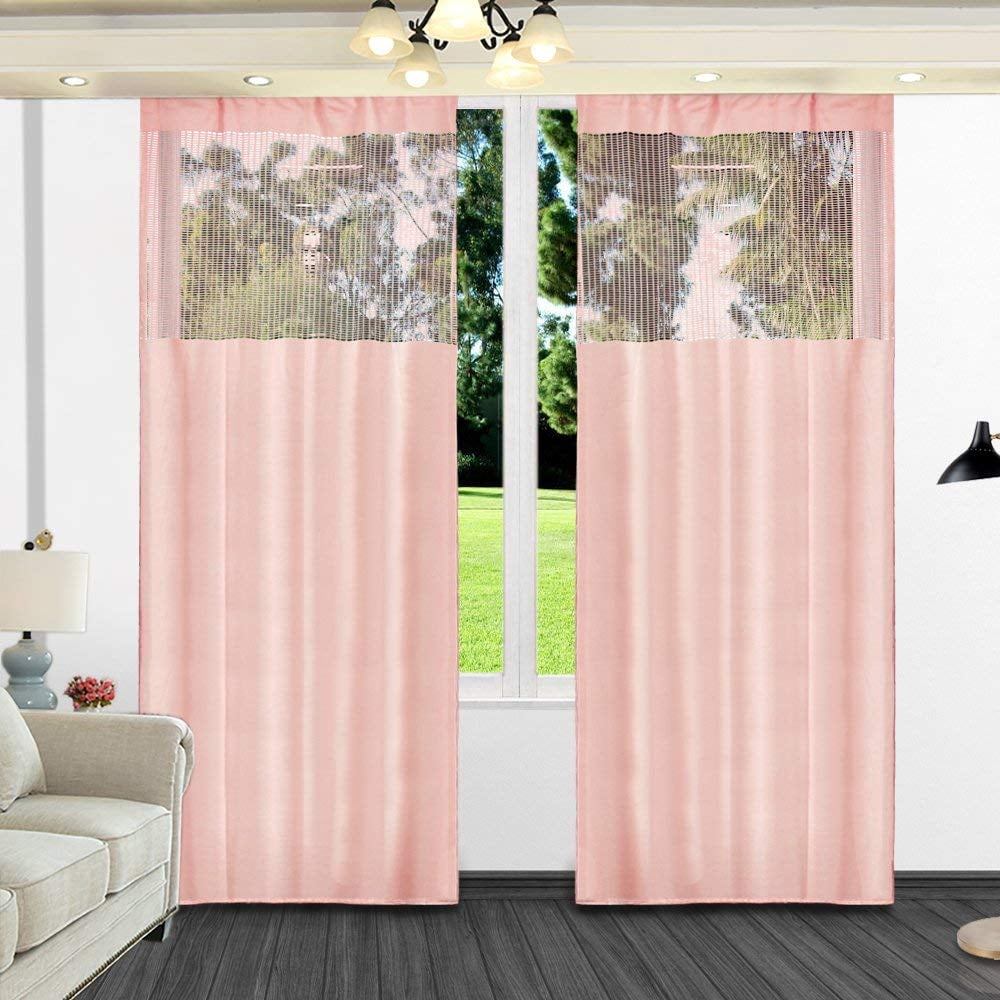 HG Mart Flame Retardant Thermal Insulated Blackout Curtain Solid Color