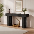 thumbnail image 3 of QinaQin 63-Inch Farmhouse-Style Console Table, Long Wooden Sofa Table That Can Be Placed Behind a Sofa, Country-Style Rectangular Entryway Table Suitable for Living Room, Hallway Or Entrance, 3 of 7