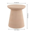 thumbnail image 5 of Hollie 18" Minimalist Modern Drum Accent Table Pedestal, Pink Frosted, 5 of 7
