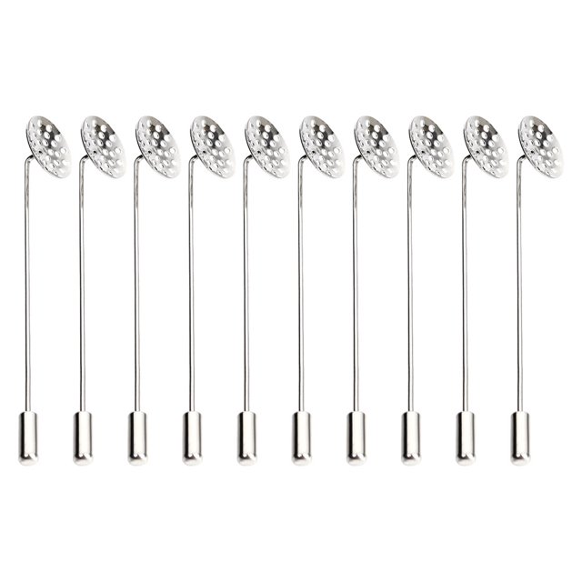 MasteelfCA 10pcs Creative DIY Brooch Accessories Long Hat Brooch Accessories