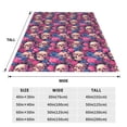 thumbnail image 3 of Pofeuu Skull rose blue flower Print Ultra-Soft Micro Fleece Blanket,for Bed Or Sofa,All Season Throw Blankets Flannel Blanket-40"x30", 3 of 7