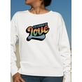 thumbnail image 2 of Celebrate Love Colorful Banner Sweatshirt Women -Smartprints Designs, Female x-Large, 2 of 4