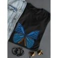 thumbnail image 3 of Big Blue Embroidered Butterfly T-Shirt Women -Image by Shutterstock, Female XX-Large, 3 of 4