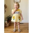 thumbnail image 6 of BemeyourBBs Newborn Baby Girl Summer Clothes Smocked Romper Dress Infant Baby Girls Summer Sunflower Dress Outfit Cute Embroidery Collar Short Bubble Sleeve Plaid Print Jumpsuit Playsuit, 6 of 9