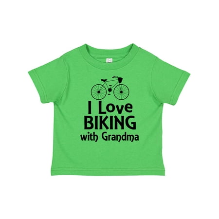 

Inktastic Biking with Grandma Cycling Gift Toddler Boy or Toddler Girl T-Shirt
