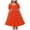 Orange, variant on NOLDARES Girl's Dresses Ruffle Sleeve Tiered Swing Cute Casual Sundress for Holiday Daily Cute Summer Party(Orange,5-6 Years)