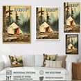 thumbnail image 4 of Designart "Camping In Forest With Minimalism" Camping Travel Floater Framed Wall Art Prints, 4 of 5