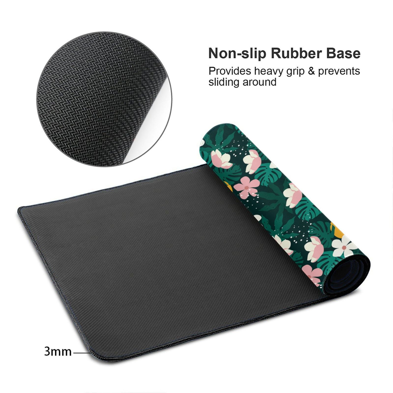 Kdxio Tropical Fruit Print Large Gaming Mouse Pad,Non-Slip Base,Water Resist Keyboard Pad for Gamer,Office & Home,29.5 x 15.8 in