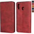 thumbnail image 3 of Galaxy A30 A20 Wallet Case,Premium PU Leather Flip Folio Case with Card Slot,Case Pocket,Kickstand and Magnetic Closure TPU Shockproof Case for Samsung Galaxy A30 A20,6.4" Black+Khaki, 3 of 9