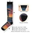thumbnail image 3 of FORMRS Womens Knee High Socks Casual Long Thick Travel Daily Wear, 2 Pairs, Astronaut at Dawn, 3 of 6