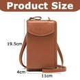 thumbnail image 2 of Bolsos pequeños de cuero para mujer, bolso para teléfono móvil, cartera, monedero, correa, 2 of 5