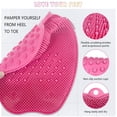 thumbnail image 5 of 1 Uds. Almohadilla rosa para lavado de pies para mujeres embarazadas, masajeador de pies, almohadilla de masaje para ducha con ventosa antideslizante y 1 gancho oso de fresa Electrónica, 5 of 5