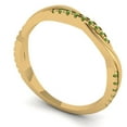 thumbnail image 2 of 0.16 ctw Wedding Band for Women - 18K Yellow Gold Natural Peridot Stackable Eternity Ring, 2 of 6