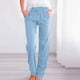 thumbnail image 2 of Pantalones de mujer de cintura alta y pierna ancha con cordón elástico - Poliéster, estilo informal, bolsillos - S-XXL, 2 of 5