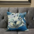 thumbnail image 5 of Amrita Sen Designs  18 x 18 in. Curious Humming Bird Broadcloth Indoor & Outdoor Zippered Pillow - Blue & Yellow, 5 of 5