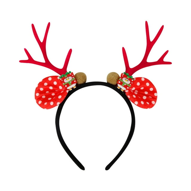 Diademas de reno Diadema navideña novedosa con orejas de reno Diadema con orejas de reno para accesorios de disfraces de fiesta navideña