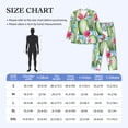 thumbnail image 4 of Naloa Flowers and Cactus Men’s Pajamas Set - Long Sleeve Button Down Sleep Shirt and Pajama Bottoms Sleepwear Set-Medium, 4 of 7
