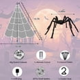 thumbnail image 2 of Luces GORKAY Spider Web para decoración de Halloween, 250 LED, color morado, 2 of 7
