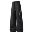 thumbnail image 5 of cllios Mens Cargo Pants with Zipper Pockets Loose Fit Wide Leg Trousers Drawstring Elastic Waist Outdoor Casual Lightweight Work Pants Black M, 5 of 10