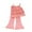 Pink, variant on Bovxnpu Girls Summer Outfits, Girl's 2 Piece Boho Outfits Pleated Tank Top and Wide Leg Flared Pants Set, Children's Summer Outfit Flared Pants Casual Suit Loose And Thin 4-5 Years