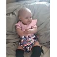 thumbnail image 7 of Baby Girl Outfits Short Ruffle Romper Floral Pants Summer Outfits Cute Baby Girl Clothes 3-6 Months, 7 of 7