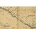 thumbnail image 2 of Vintage Maps 14x10 Black Ornate Wood Framed with Double Matting Museum Art Print Titled - American Colinization Map of Liberia, 2 of 4